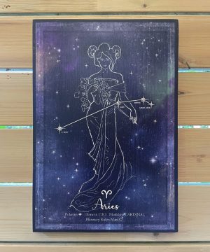 aries / star constellation, blue background