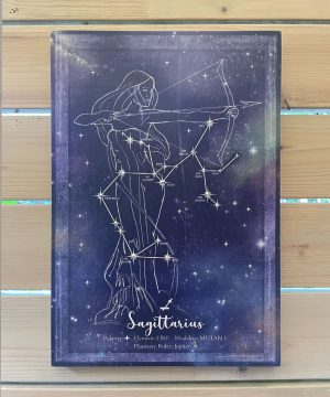 sagittarius / star constellation, blue background