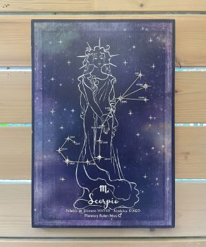 scorpio / star constellation, blue background